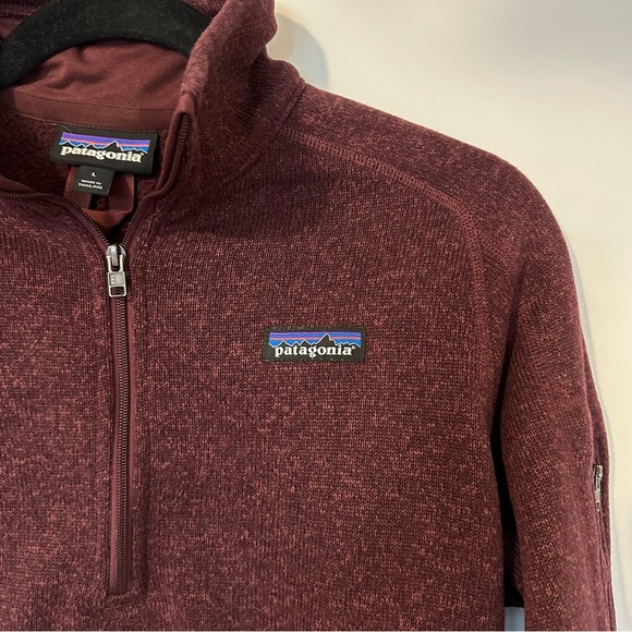 Patagonia Better Sweater Quarter Zip Jacket Womens Large Deep Red - Picture 2 of 6